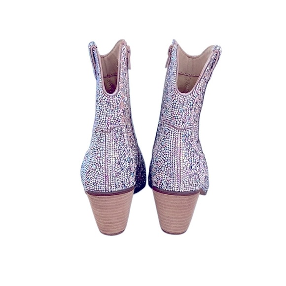 Women's New Sparkling Rhinestone Shayne Western style ankle boot WOMENS size 8.5 - Picture 13 of 13